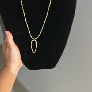 Kendra Scott Gold and Black long Pendant Necklace